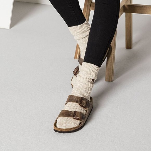 Birkenstock Shoes - BIRKENSTOCK Arizona Oiled Leather Tabacco Brown